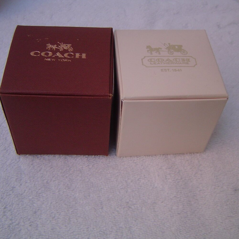 AUTHENTIC COACH LOT OF 5 BOXES AND 3 HOLIDAY RIBBONS VGC - Picture 3 of 13